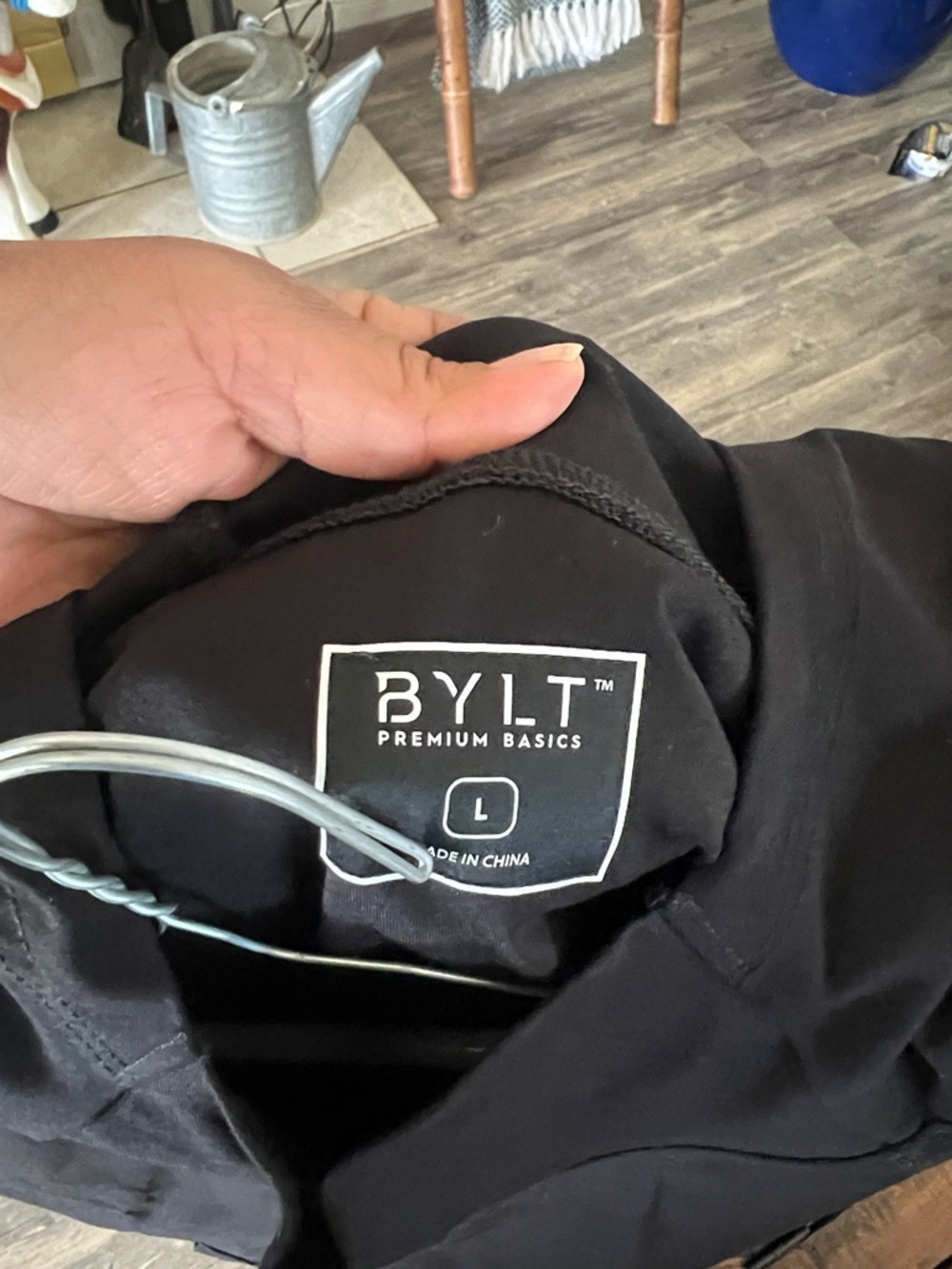 BYLT Premium Basics Black Tee - Large